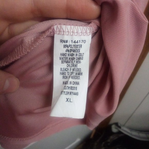 Lavender Sky Dusty Pink Top, XL - Picture 4 of 4